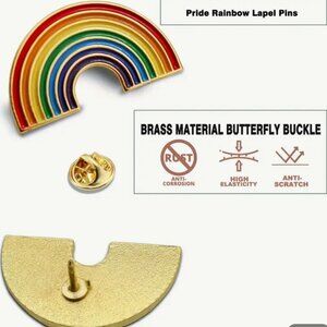 Brand new fun and bright enamel pin rainbow pride, Zinc Alloy Metal with back